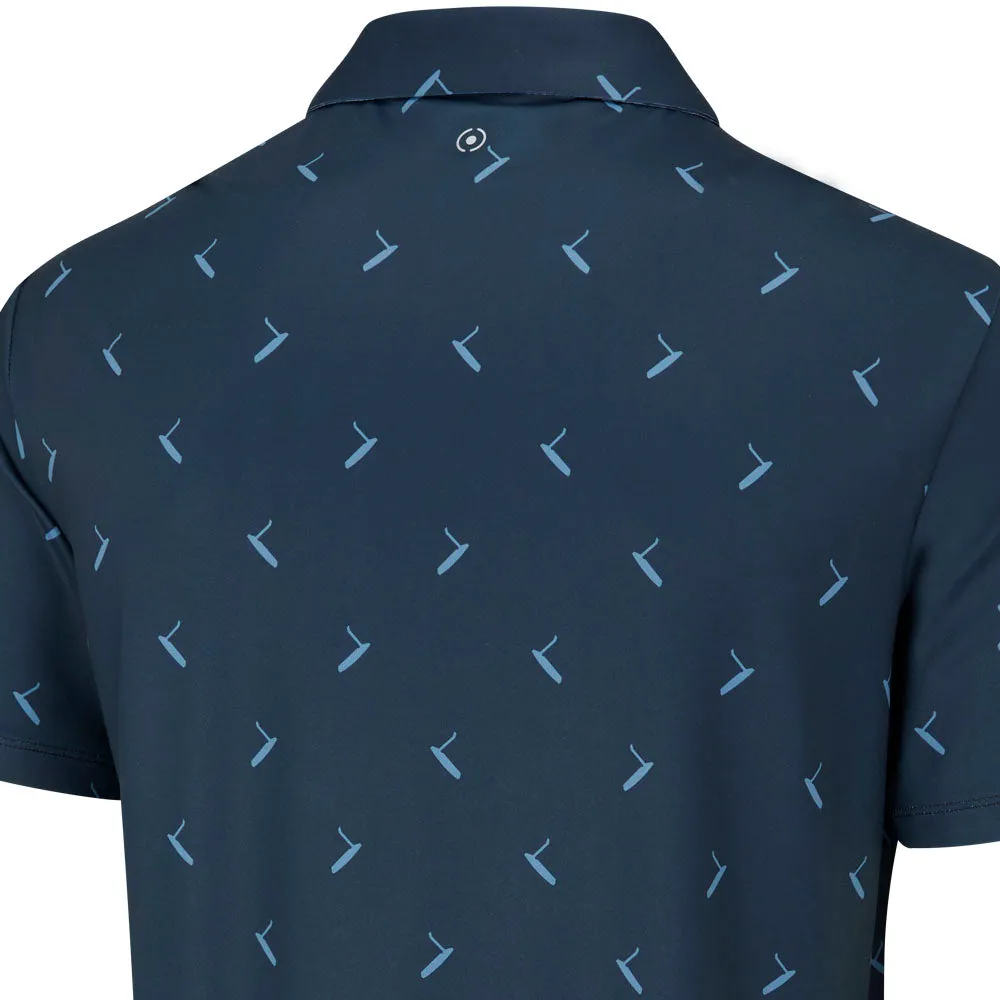 Independence Day Sale Ping Gold Putter Printed Polo Shirt - Navy Multi