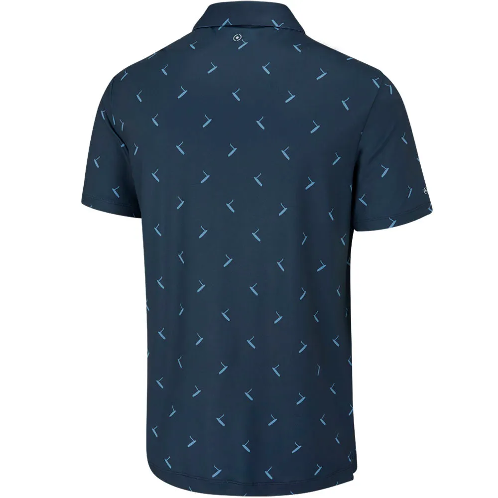 Ping Gold Putter Printed Polo Shirt - Navy Multi Autumn Sale