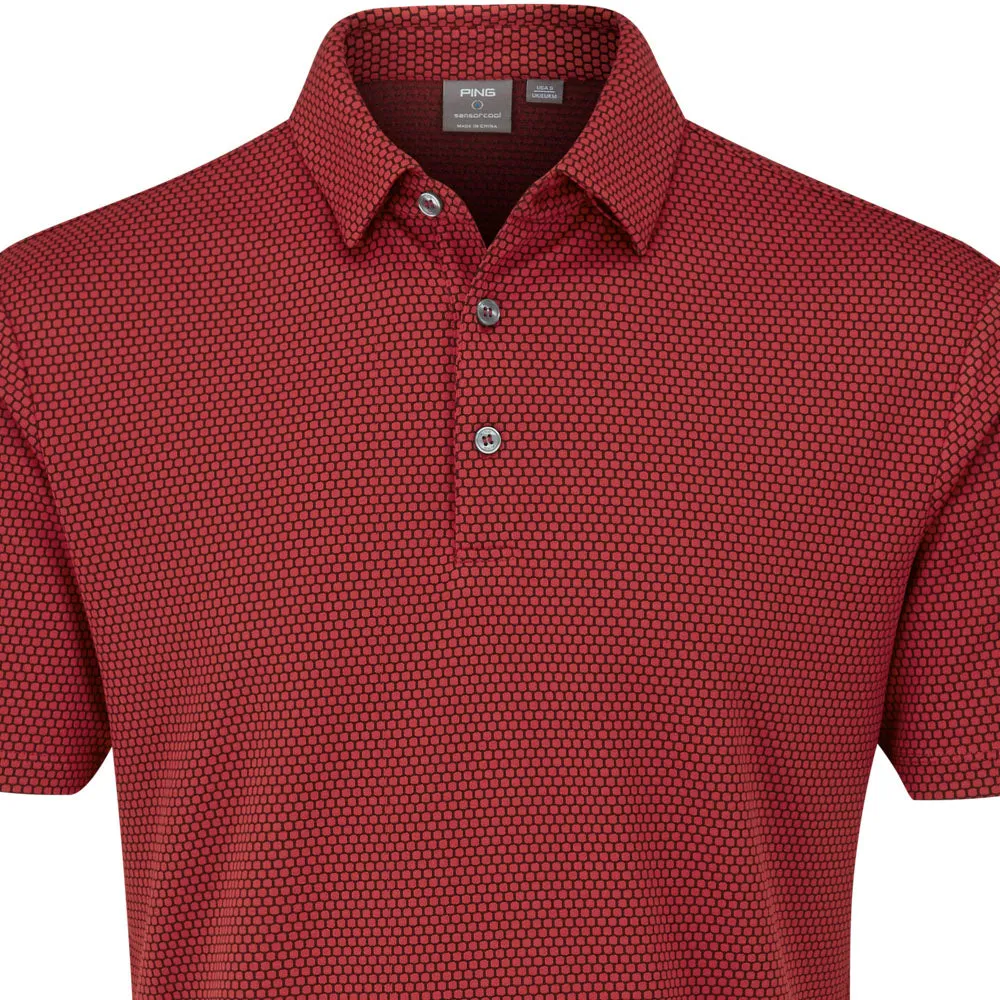 Ping Halcyon Polo Shirt - Rich Red Multi Born to Stand Out