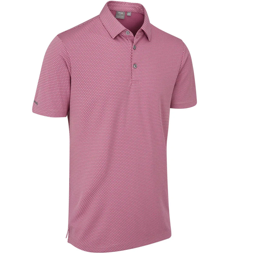 Ping Halcyon Polo Shirt - Wild Rose Multi Confidence Starts Here Own Every Step