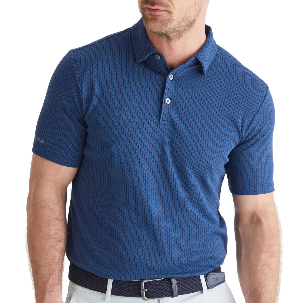 Ping Hershel Polo Shirt - Oxford Blue Multi Built for the Bold