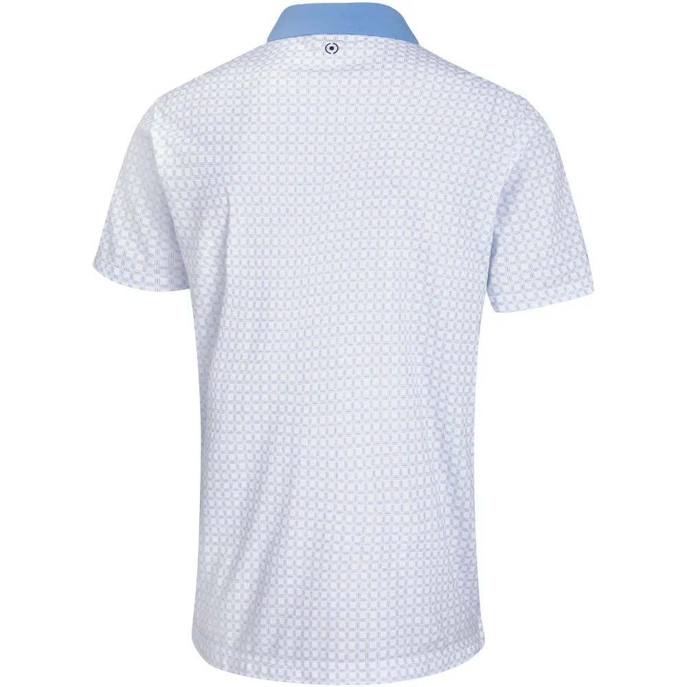Black Friday Sale Keep Going Strong Ping Jared Polo Shirt - White/Cornflower Blue