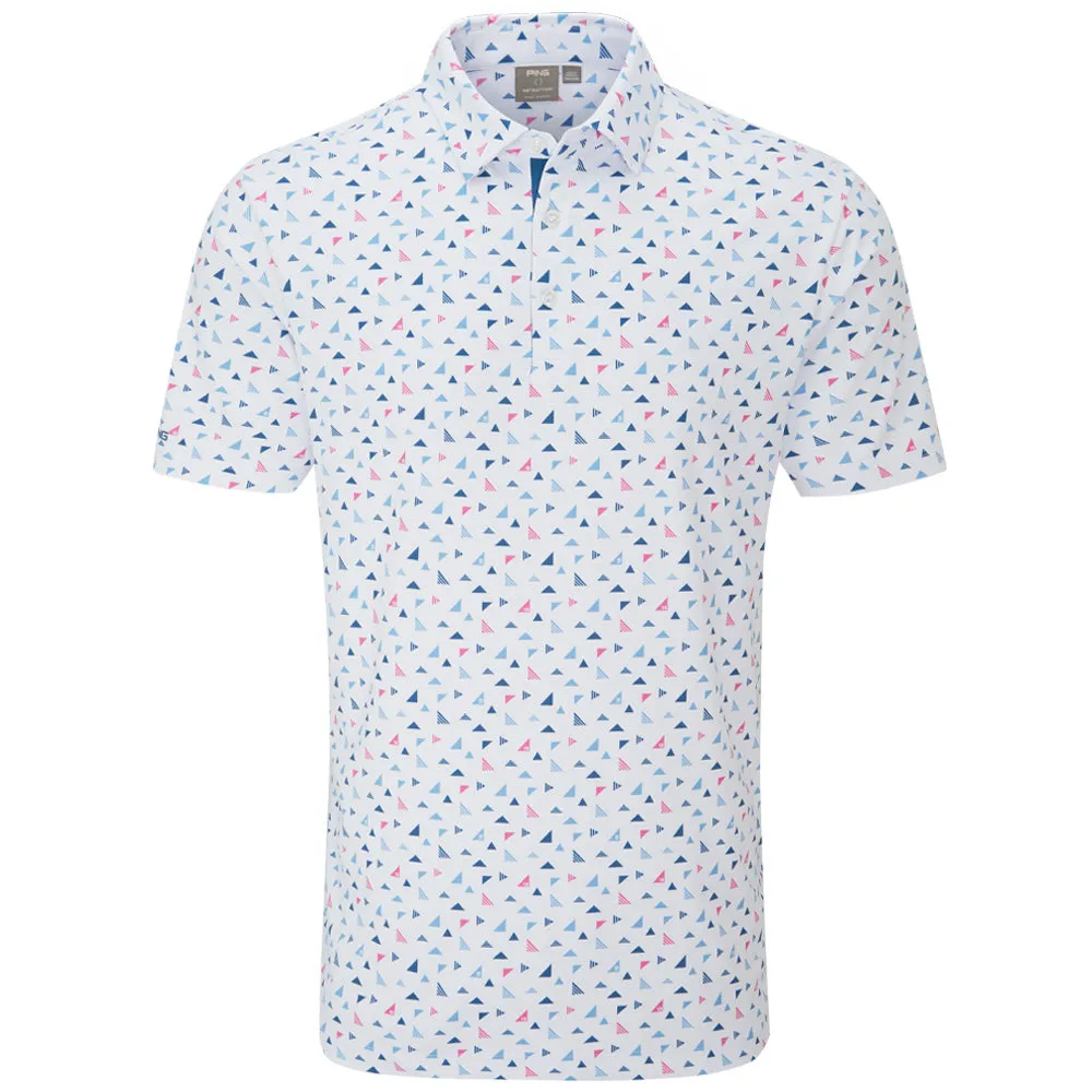 Walk with Purpose Own the Moment Ping Julian Polo Shirt - White Multi