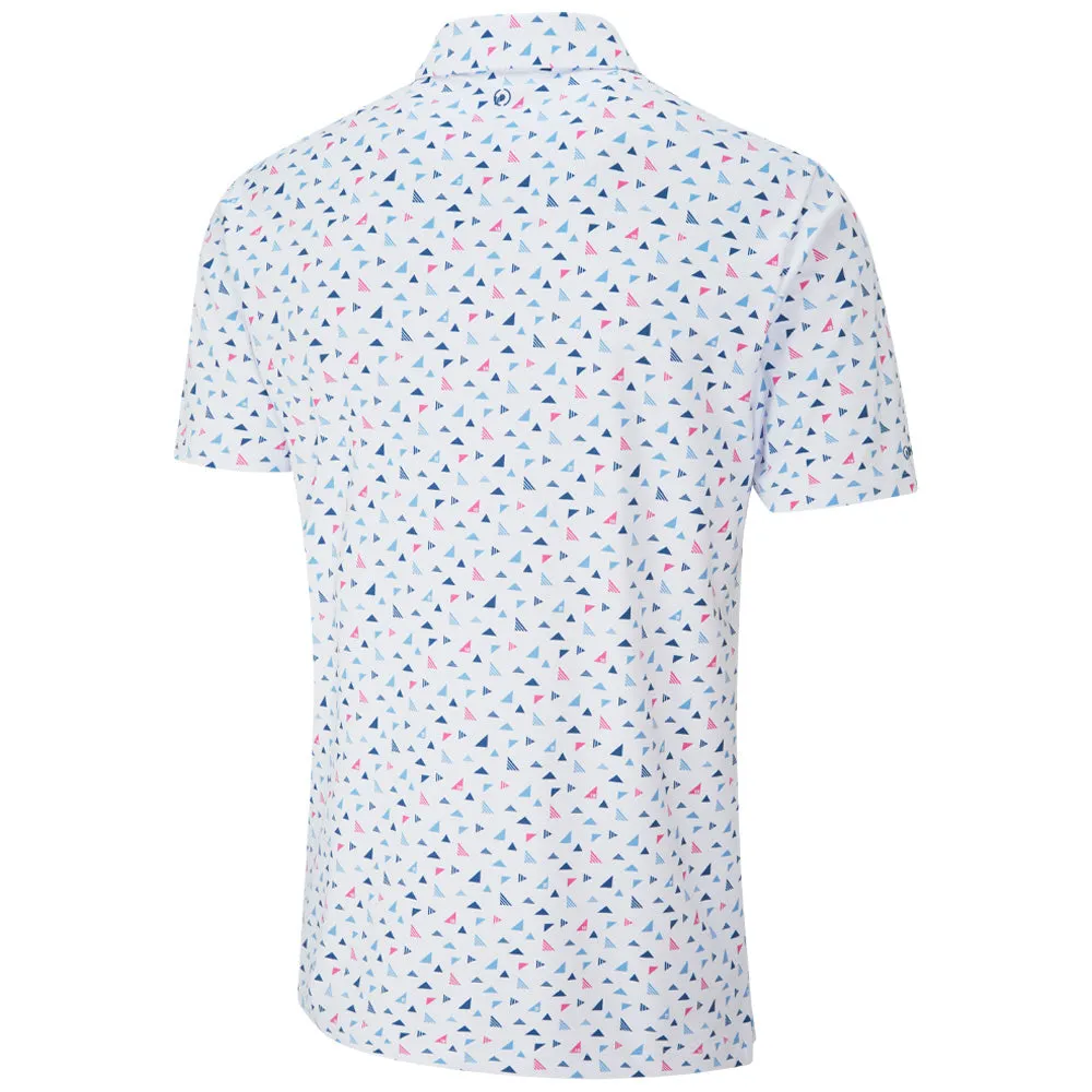 Stride with Confidence Designed to Dominate Ping Julian Polo Shirt - White Multi