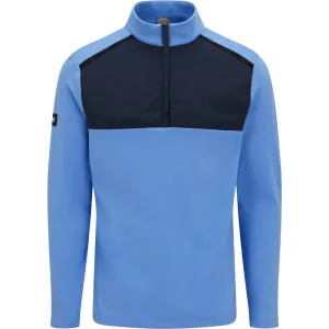 Limited Time Offer No Limits, Just Style Ping Keeton 1/2 Zip Mid Layer  - Cornflower Blue/Navy