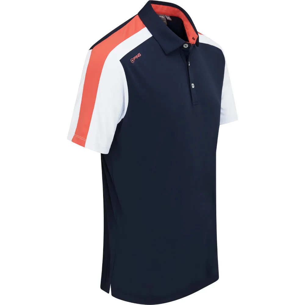 Power Every Step Ping Kelly Polo Shirt - Navy Multi