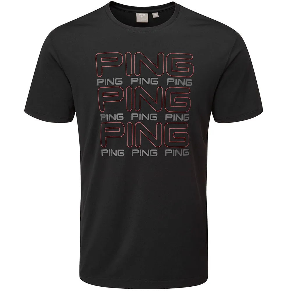 Ping Logo Tee Polo Shirt - Black Labor Day Sale Stay in Motion