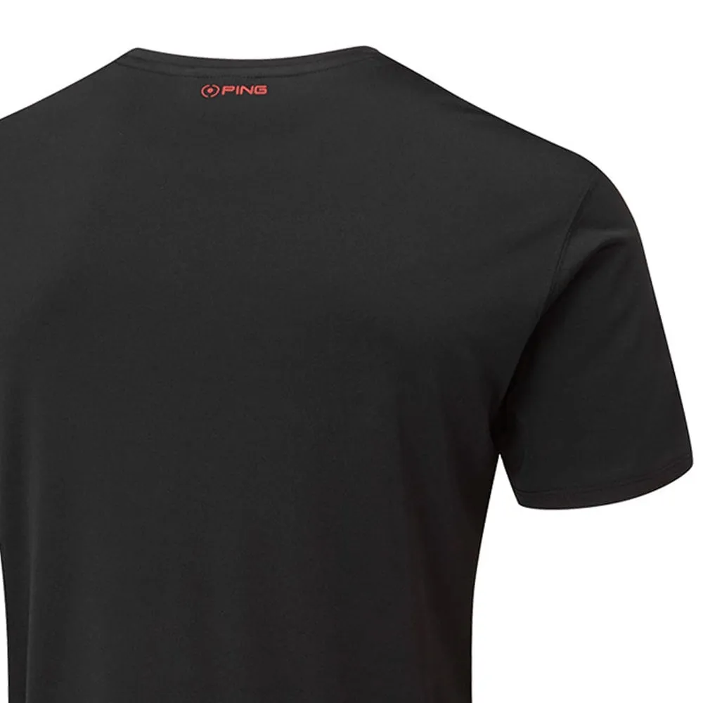 Ping Logo Tee Polo Shirt - Black President's Day Sale Step into the Beat