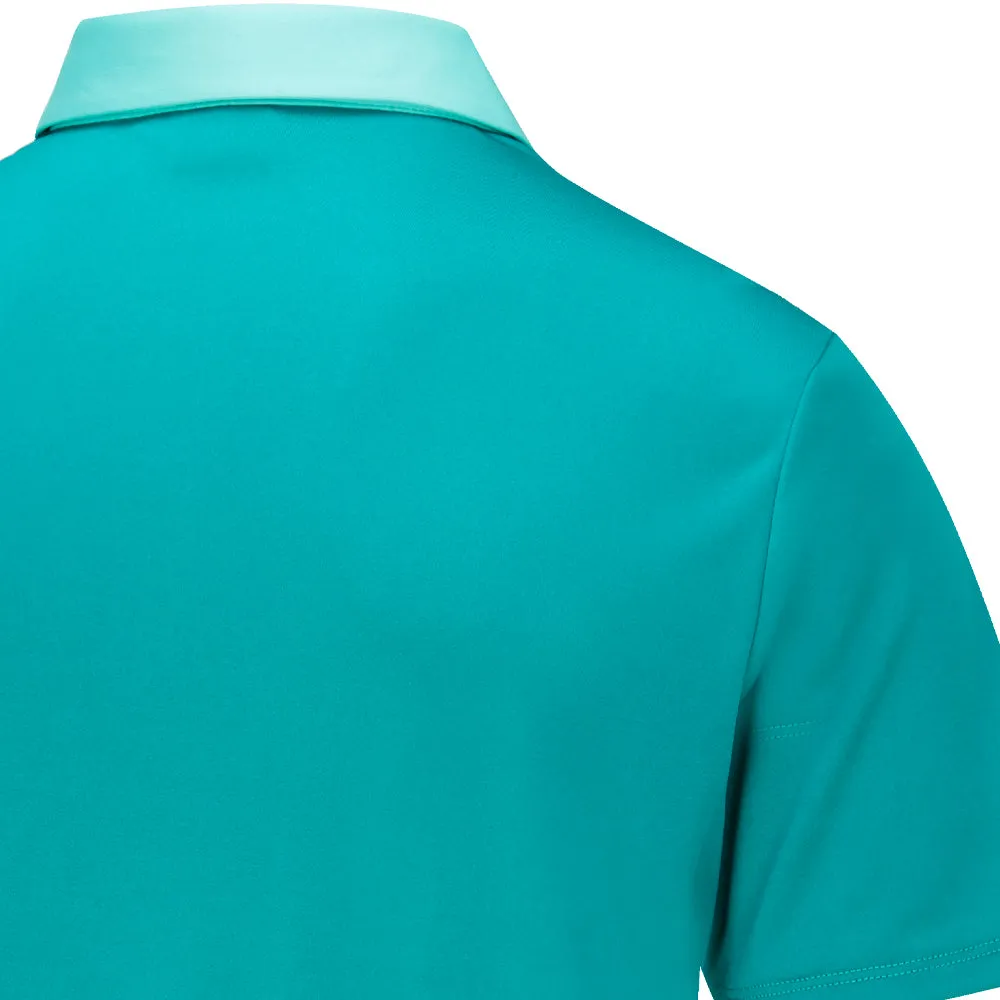 Ping Morten Sensorcool Polo Shirt - Aquarius/Everglade Chase What Moves You Walk with Purpose