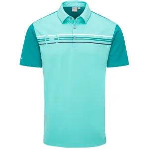 Ping Morten Sensorcool Polo Shirt - Aquarius/Everglade Game-Changer Footwear