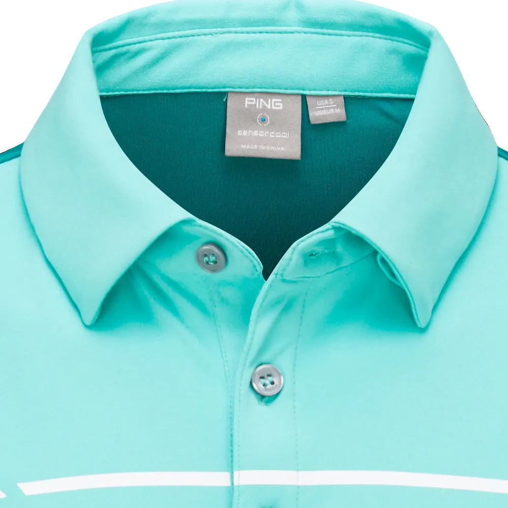 Ping Morten Sensorcool Polo Shirt - Aquarius/Everglade Unleash Your Power