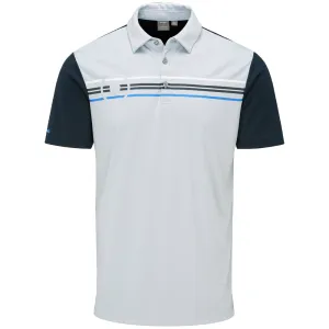 Command Attention Ping Morten Sensorcool Polo Shirt - Pearl Grey/Navy