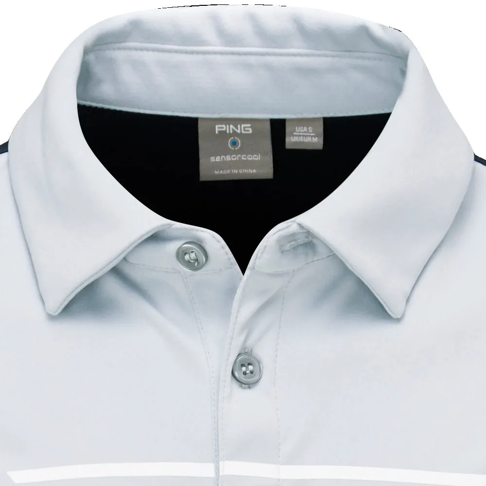 Hit Your Next Level Ping Morten Sensorcool Polo Shirt - Pearl Grey/Navy