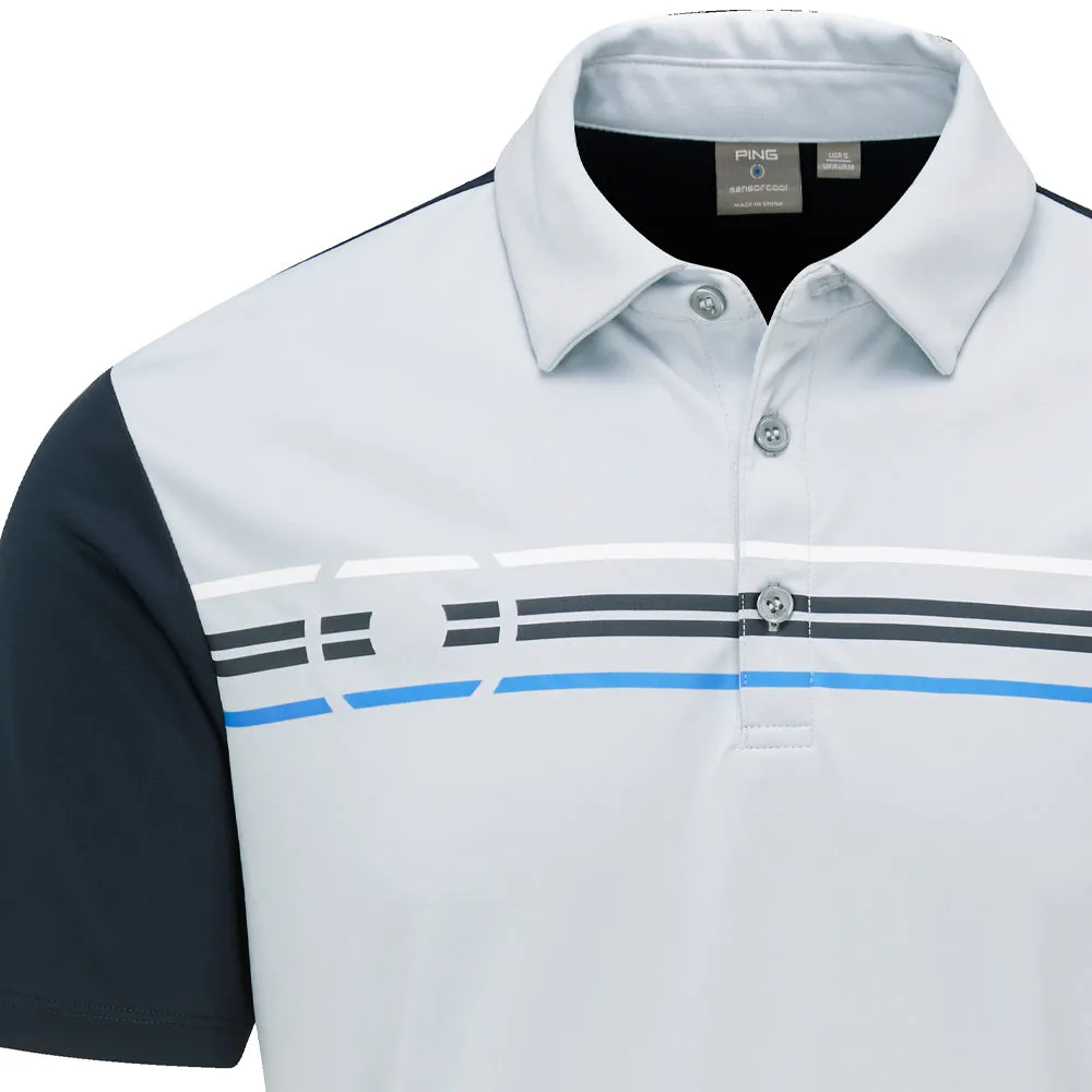 Footwear for the Fearless Ping Morten Sensorcool Polo Shirt - Pearl Grey/Navy