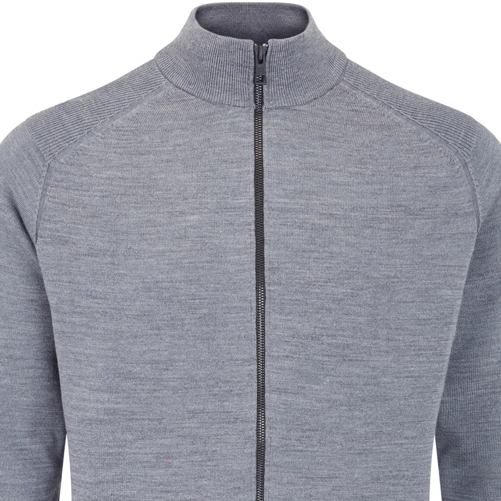 No Limits, Just Style Ping Murphy Full Zip Sweater - French Grey Marl