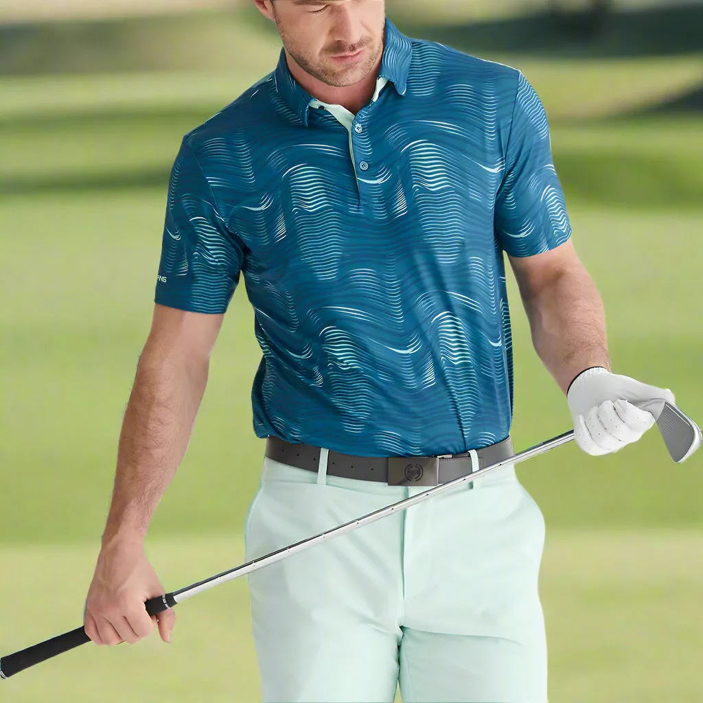 Ping Optic Groove Polo Shirt - Forest Multi Father's Day Sale