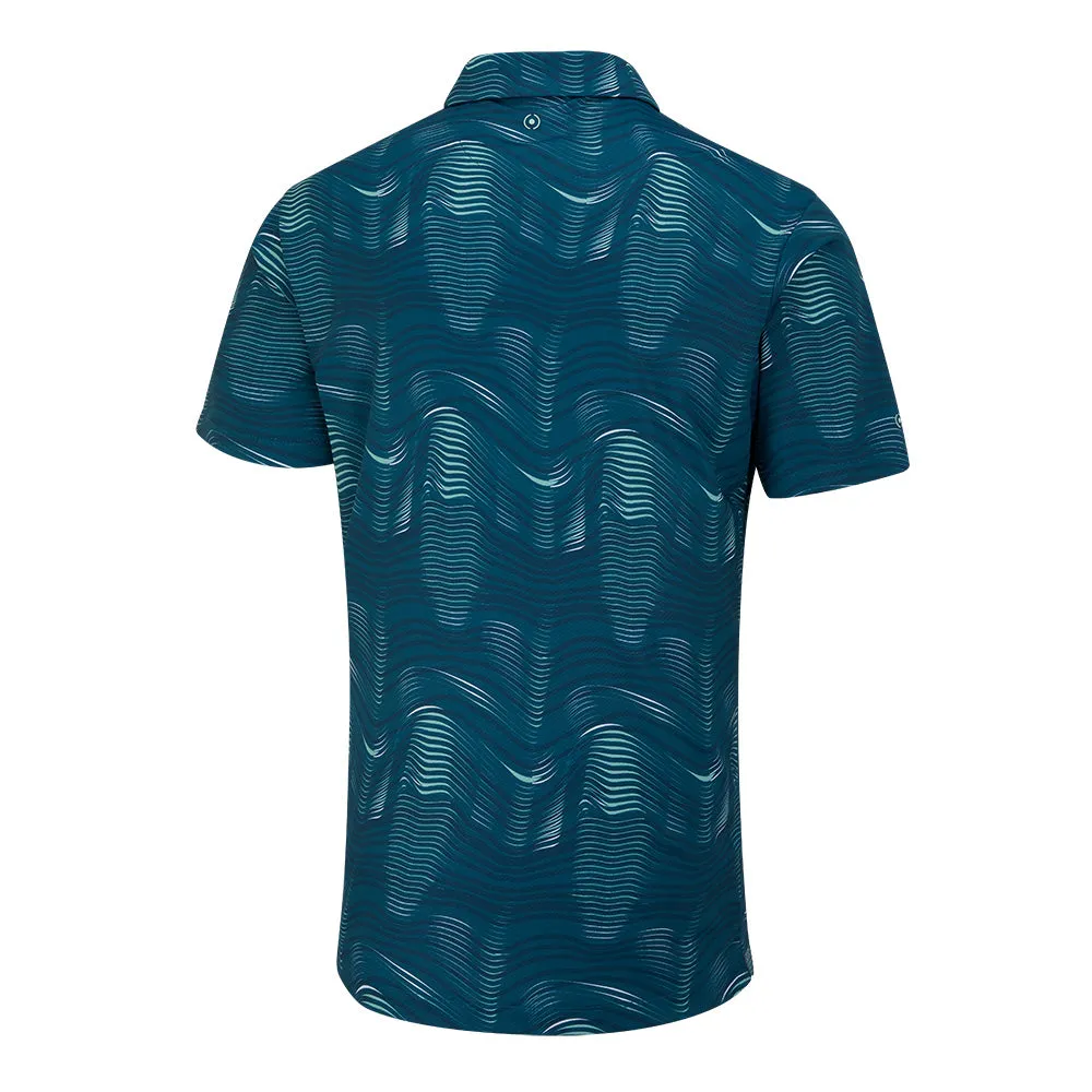 Father's Day Sale Ping Optic Groove Polo Shirt - Forest Multi