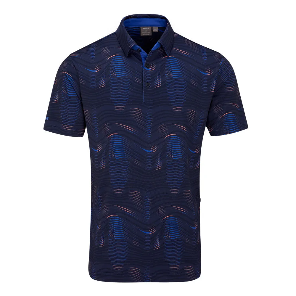Flash Sale Winter Sale Ping Optic Groove Polo Shirt - Navy Multi