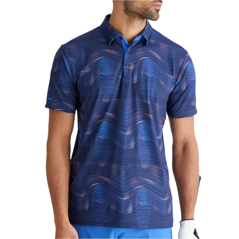Ping Optic Groove Polo Shirt - Navy Multi Unleash Your Power Bring the Heat