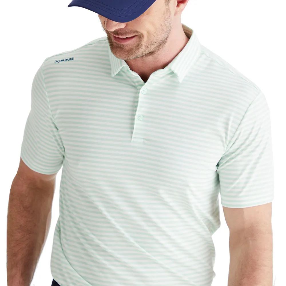 Ping Owain Polo Shirt - Misty Green/White Limited Time Offer Performance Unleashed