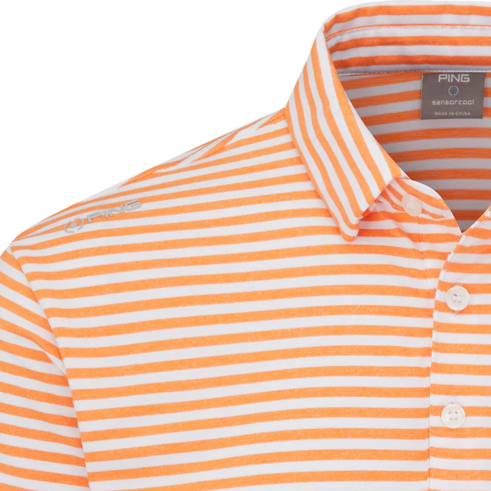 Unleash Your Power Ping Owain Polo Shirt - Tangerine/White