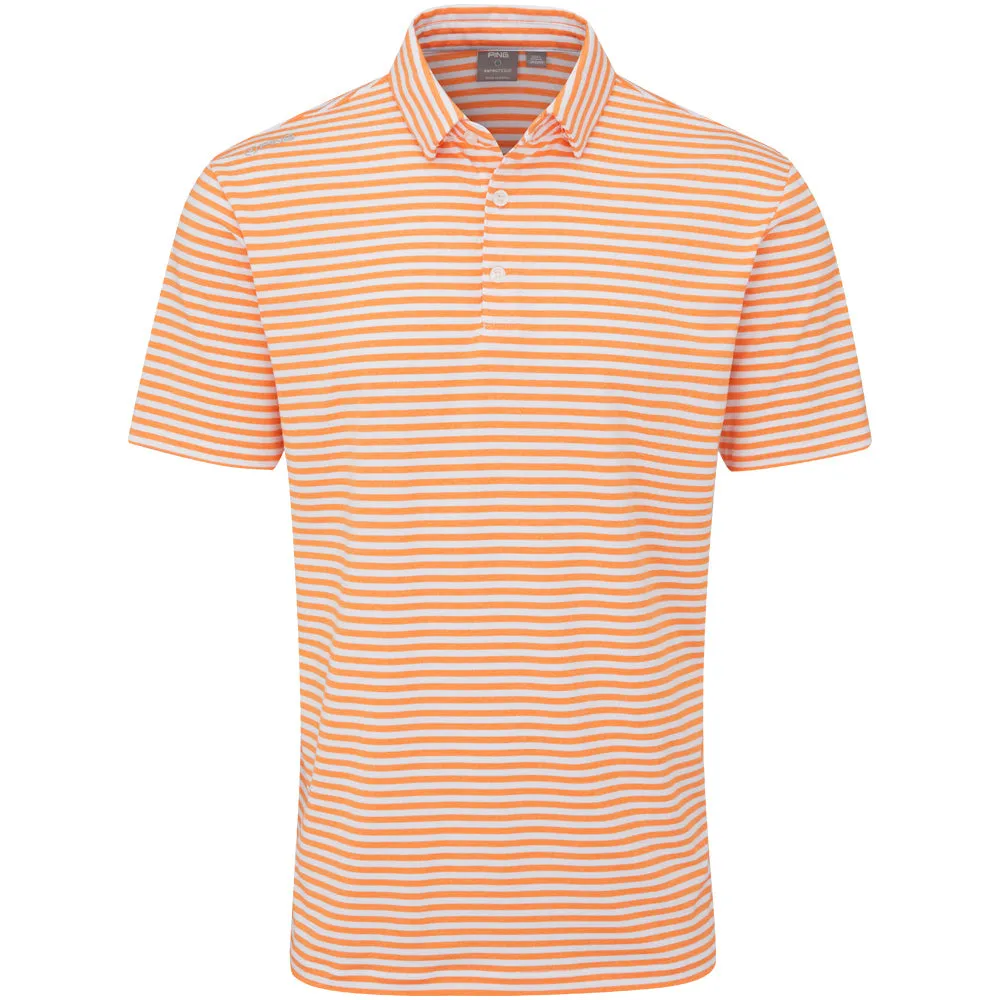 Ping Owain Polo Shirt - Tangerine/White Command Attention Own Every Step