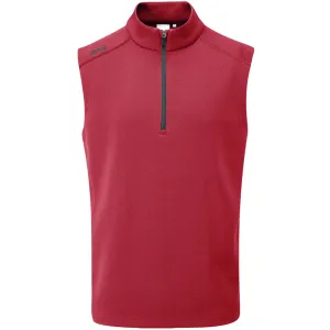 Ping Ramsey 1/2 Zip Gilet - Rich Red Marl Move Beyond Ordinary Feel the Energy