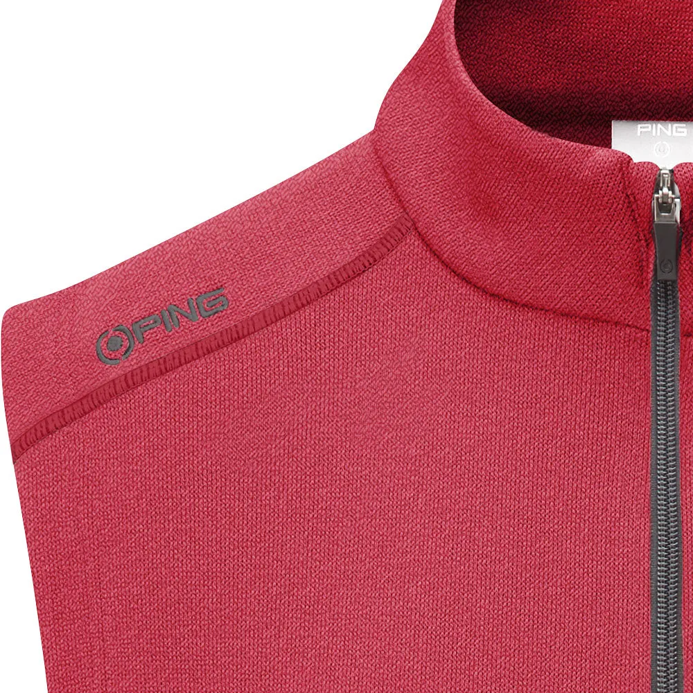 Ping Ramsey 1/2 Zip Gilet - Rich Red Marl Flash Sale Own Every Step