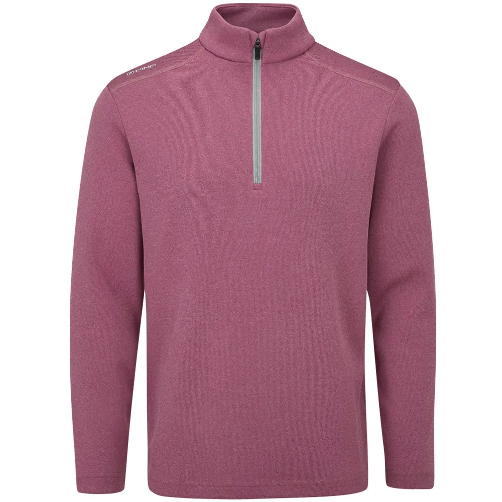 Ping Ramsey 1/2 Zip Pullover - Beet Red Marl Fearlessly You Command Attention