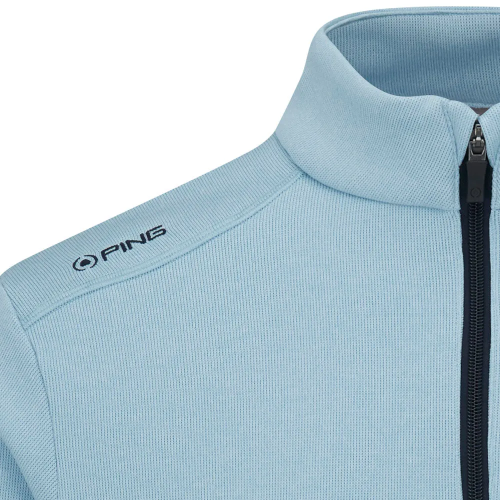 Exclusive Deal Stay in Motion Ping Ramsey 1/2 Zip Pullover - Sky Blue Marl
