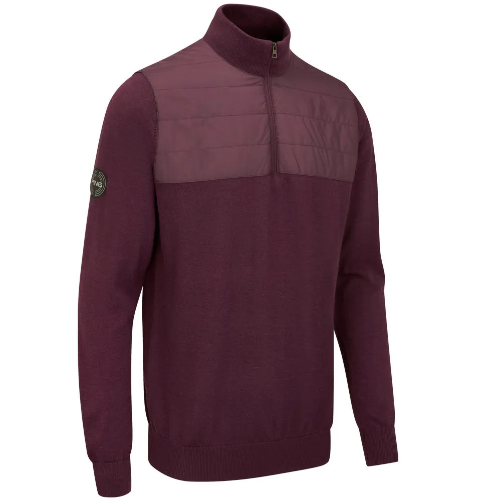 Ping Randle 1/4 Zip Midlayer - Fig Affordable Autumn Sale