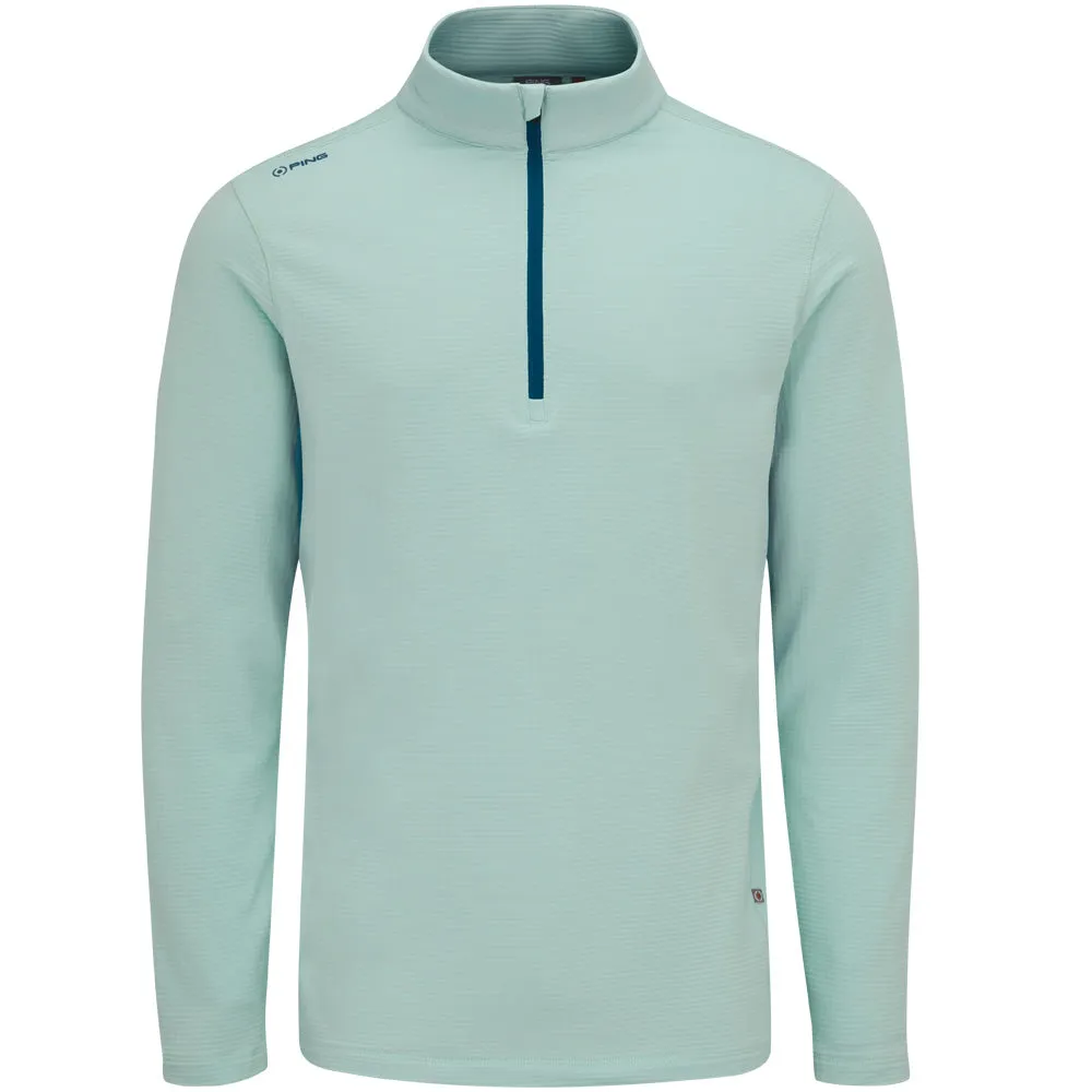 The Fast Lane Choice Command Attention Ping Rhodri Mid-Layer 1/2 Zip Pullover  - Misty Green/Forest