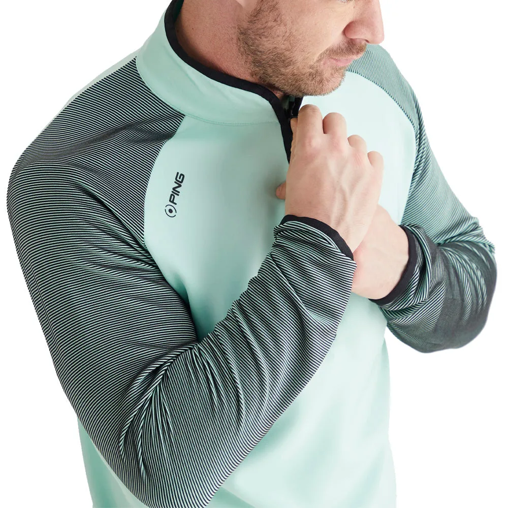 Ping Strio 1/2 Zip Mid Layer  - Misty Green/Black Own the Vibe