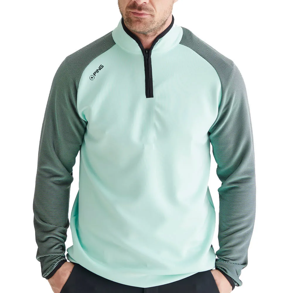 Ping Strio 1/2 Zip Mid Layer  - Misty Green/Black All Eyes on You Move Beyond Ordinary
