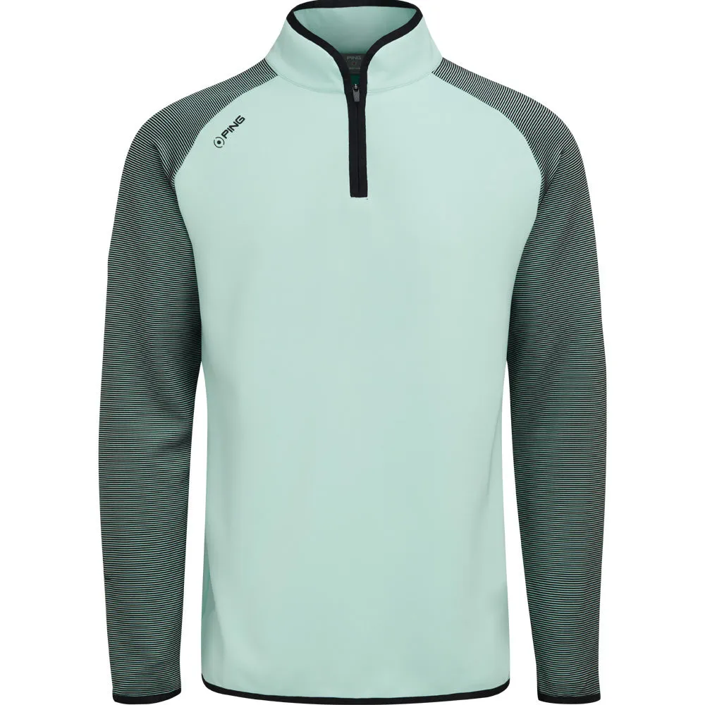 Christmas Day Sale Ping Strio 1/2 Zip Mid Layer  - Misty Green/Black
