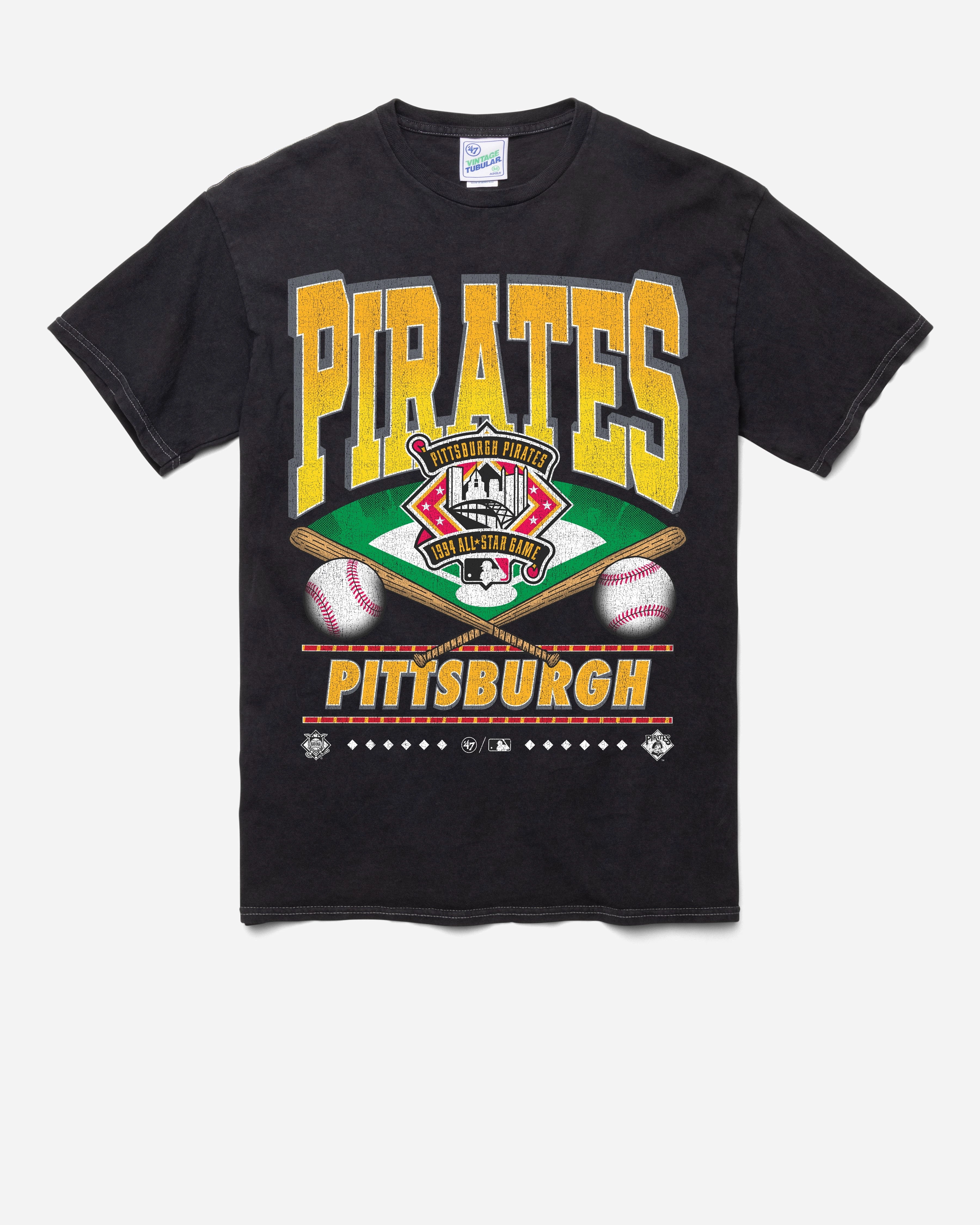 PITTSBURGH PIRATES COOPERSTOWN STRAIGHT SHOT VINTAGE '47 TUBULAR TEE