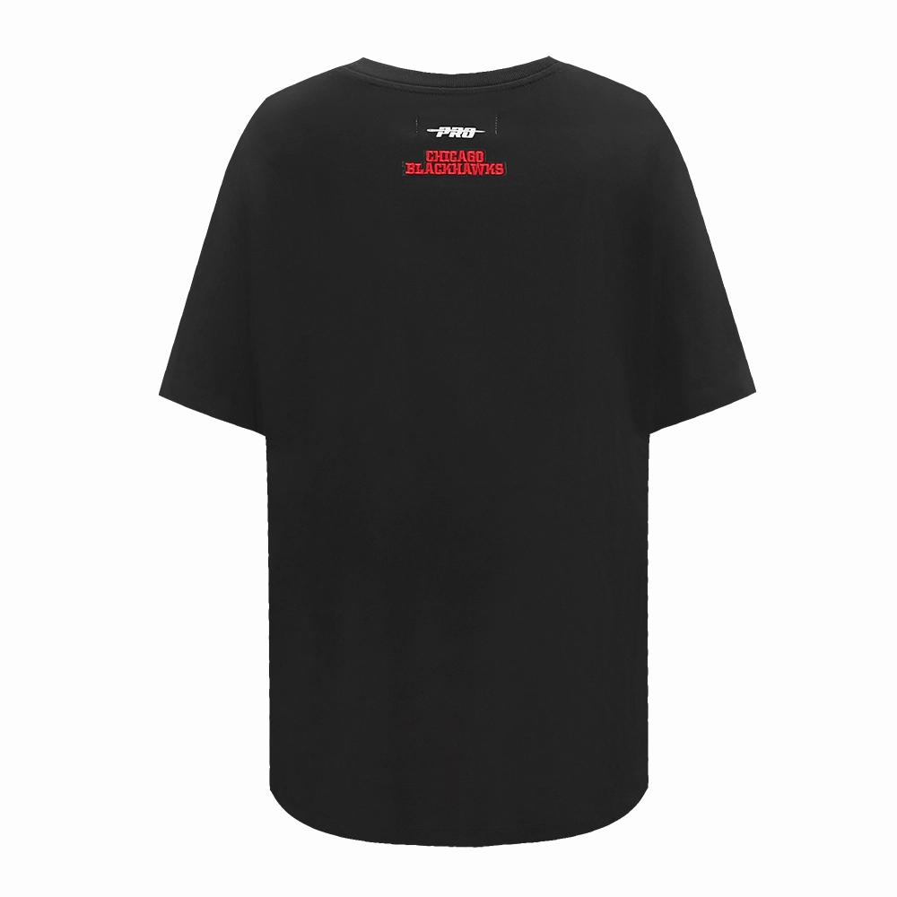 PLAYERA BOYFRIEND NHL CHICAGO BLACKHAWKS SCRIPT TAIL PARA MUJER