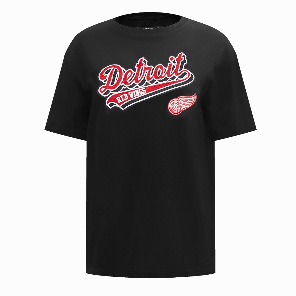 PLAYERA BOYFRIEND NHL DETROIT RED WINGS SCRIPT TAIL PARA MUJER