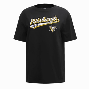 PLAYERA BOYFRIEND NHL PITTSBURGH PENGUINS SCRIPT TAIL PARA MUJER
