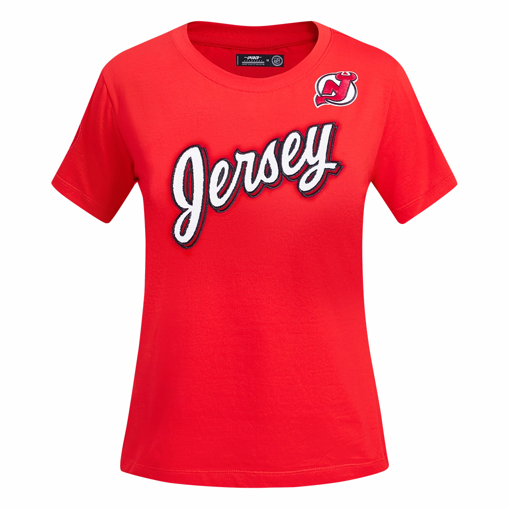PLAYERA NHL NEW JERSEY DEVILS CLASSIC CHENILLE PARA MUJER