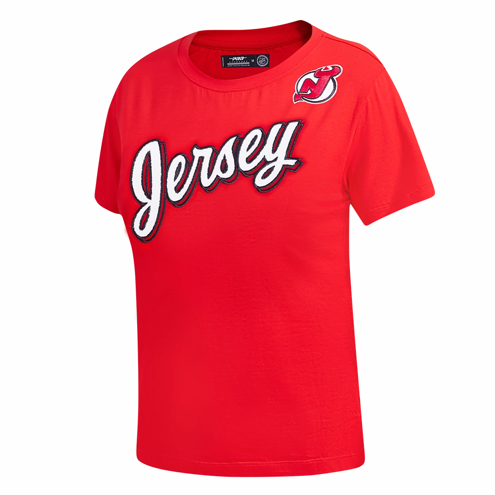 PLAYERA NHL NEW JERSEY DEVILS CLASSIC CHENILLE PARA MUJER