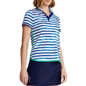 Labor Day Sale Polo Golf Ralph Lauren Women'S Short Sleeve Polo Shirt - Blue Artist Stripe
