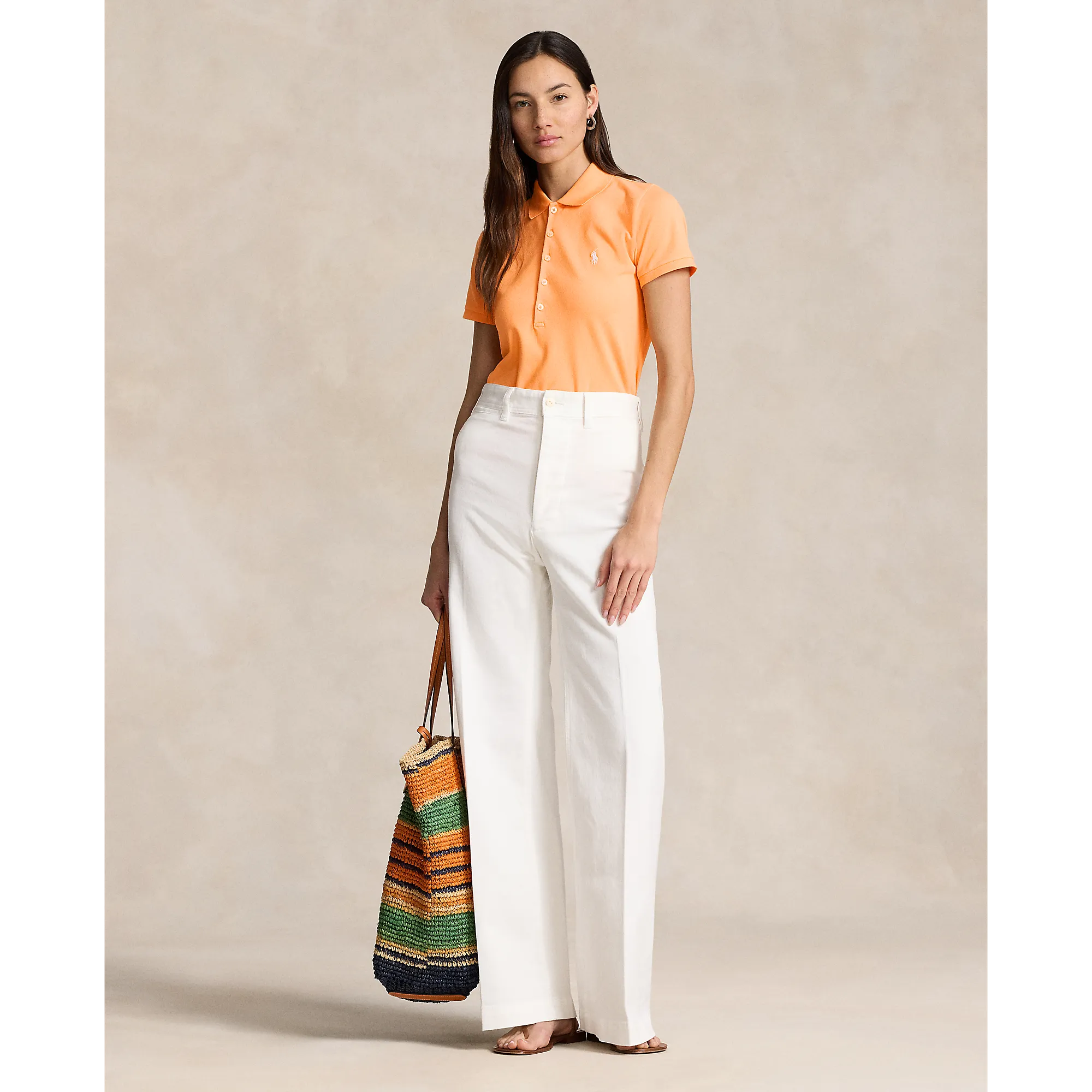 Born to Stand Out Empower Your Journey Polo Performance Ralph Lauren Women'S Cotton Tailored Fit Polo Shirt - Classic Peach