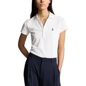 Gear Up and Go Polo Performance Ralph Lauren Women'S Cotton Tailored Fit Polo Shirt - Pure White