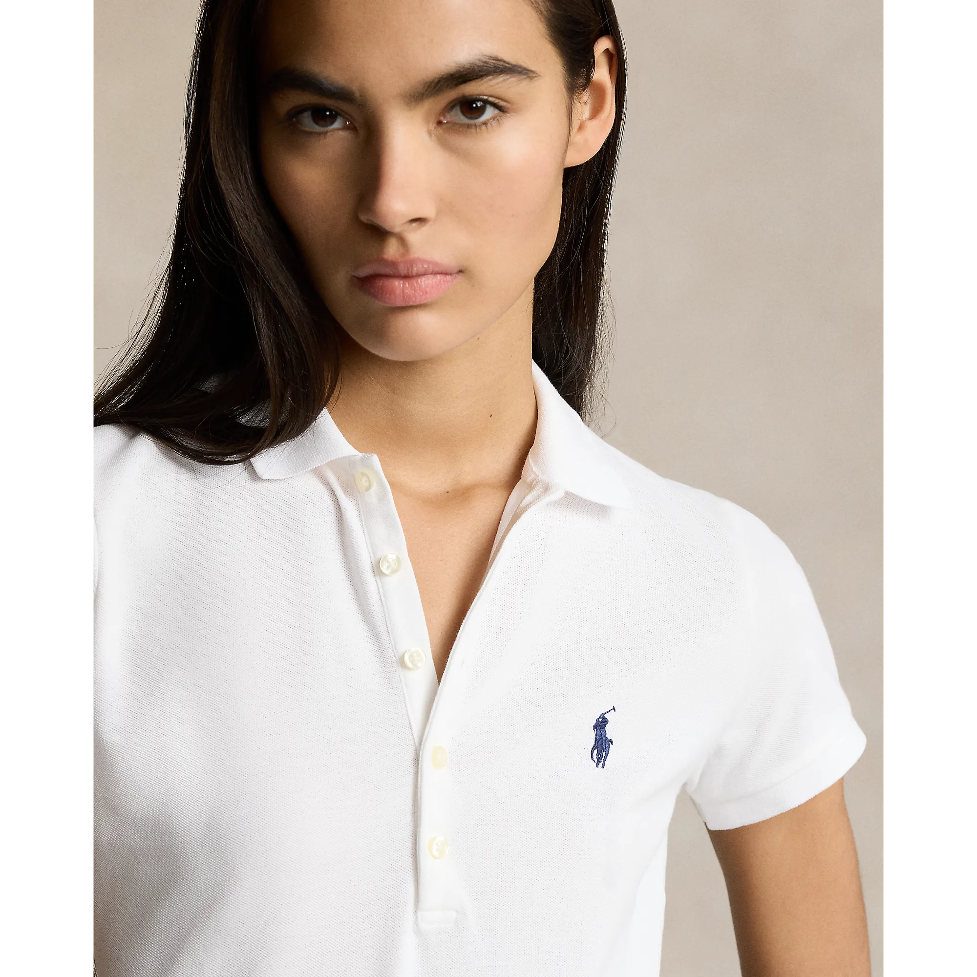 Polo Performance Ralph Lauren Women'S Cotton Tailored Fit Polo Shirt - Pure White Define Your Own Way Never Just Walk