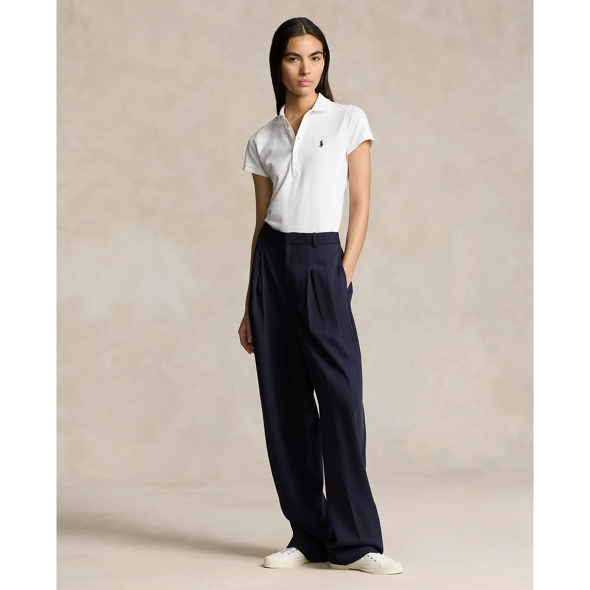 Make a Statement Not for the Ordinary Polo Performance Ralph Lauren Women'S Cotton Tailored Fit Polo Shirt - Pure White
