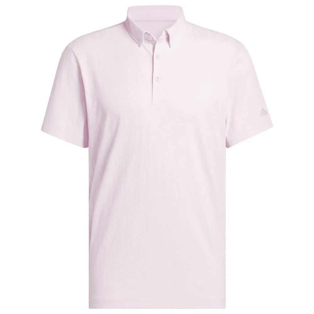Adidas Go-To Textured Polo Shirt - Clear Pink Exclusive Deal