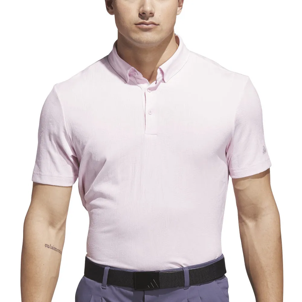 Not for the Ordinary Confidence Starts Here Adidas Go-To Textured Polo Shirt - Clear Pink