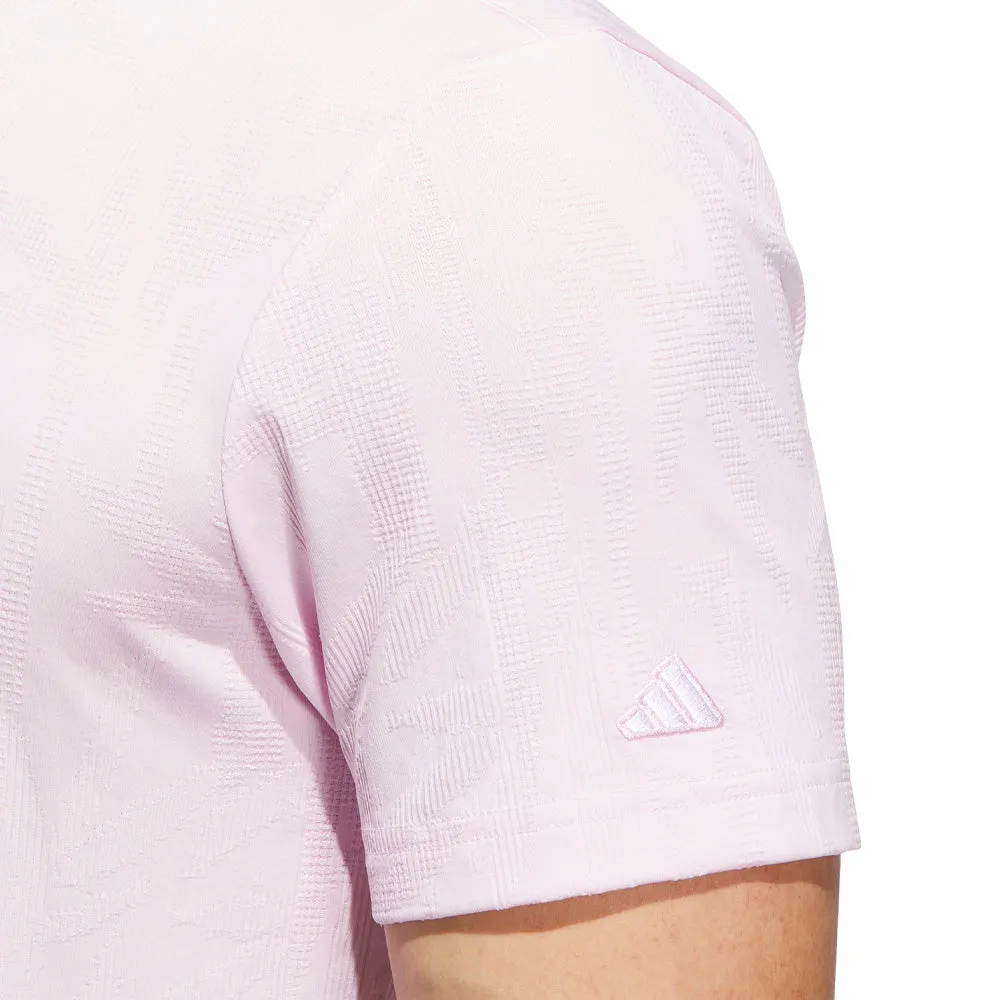 Adidas Go-To Textured Polo Shirt - Clear Pink The Fast Lane Choice Rule the Streets