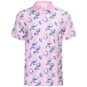 Black Friday Sale Labor Day Sale Puma X Ap Spring Florals Polo Shirt - Pale Pink
